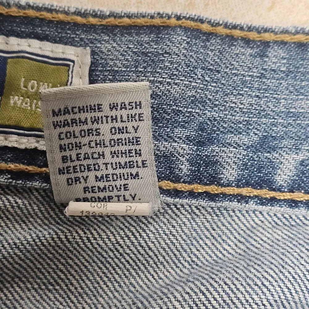 Old Navy Denim Low Waist Flare Jeans Medium Wash 100% Cotton Blue Women's Size 6